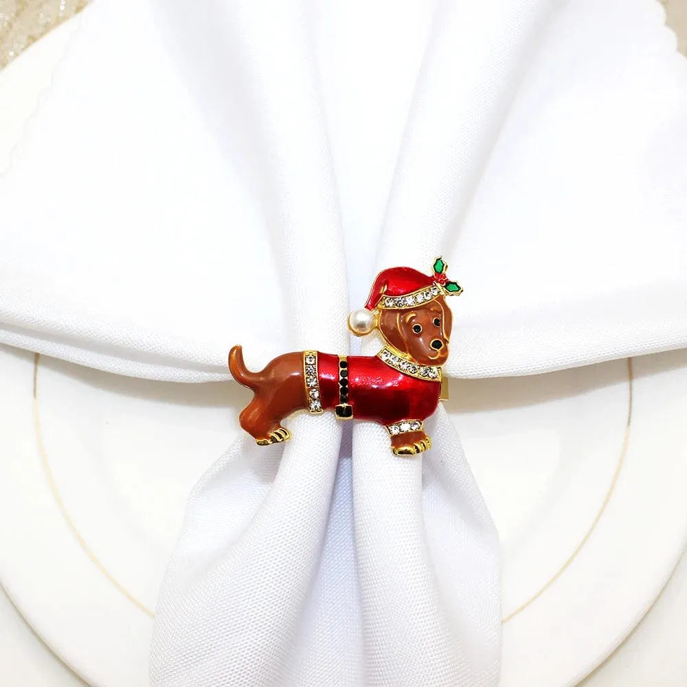 6-pc Set Dachshund Napkin Rings The Doxie World