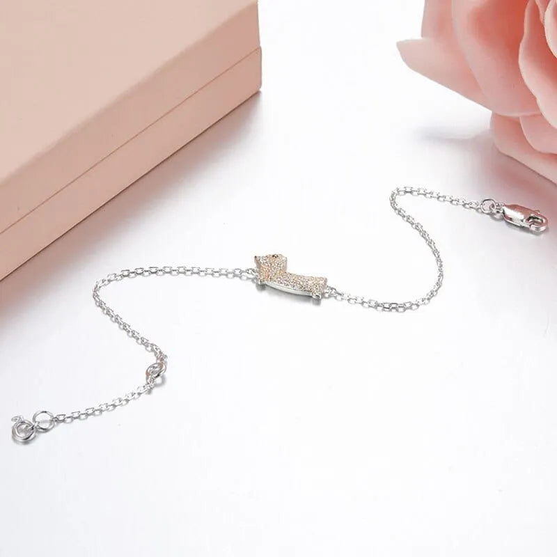 925 Sterling Silver Dachshund Bracelet The Doxie World