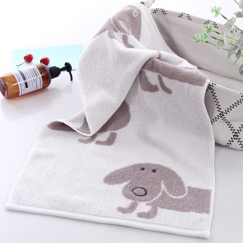 Bathroom Dachshund Towel Set 2xGrey / 34x72cm/13.5"X28" The Doxie World