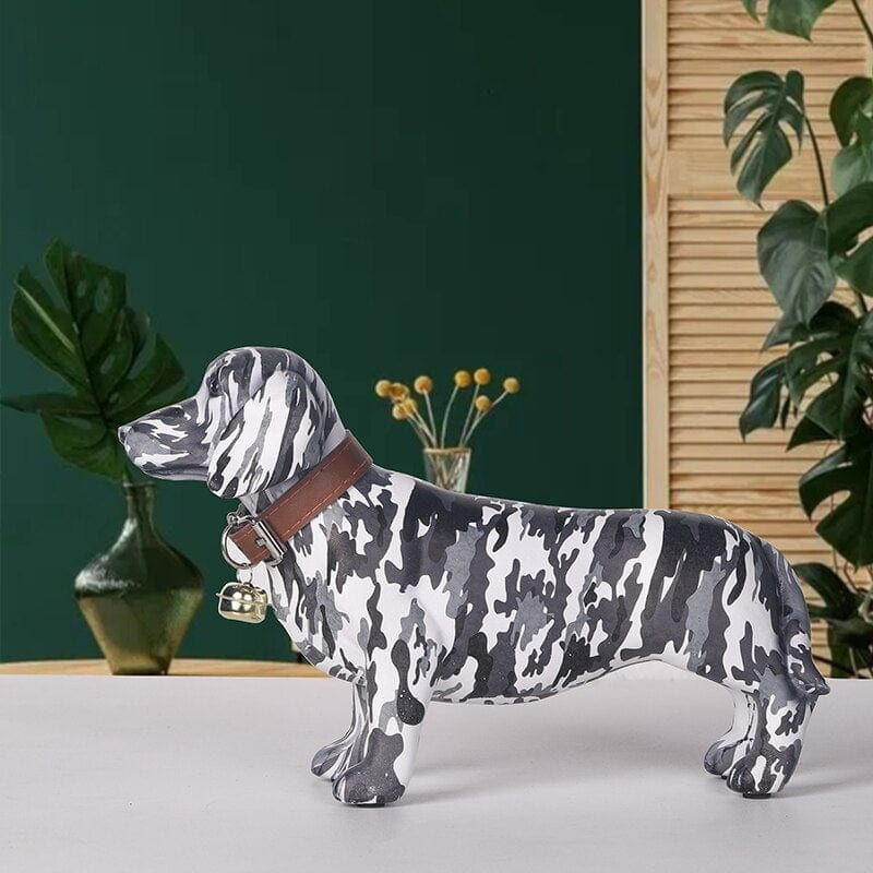 Camouflage Dachshund Figurine The Doxie World