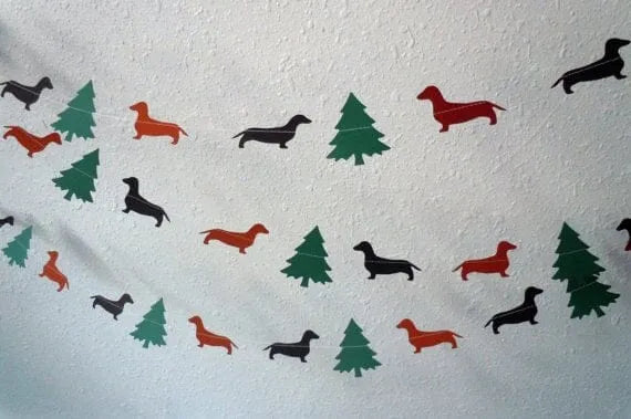 Christmas Dachshund Garland The Doxie World