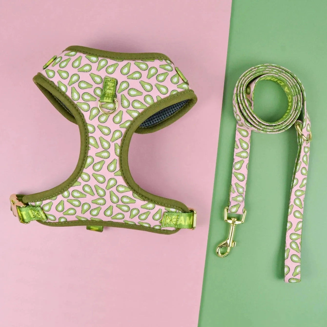 Coffee Wiener Dog Harness Set Avocado / S The Doxie World