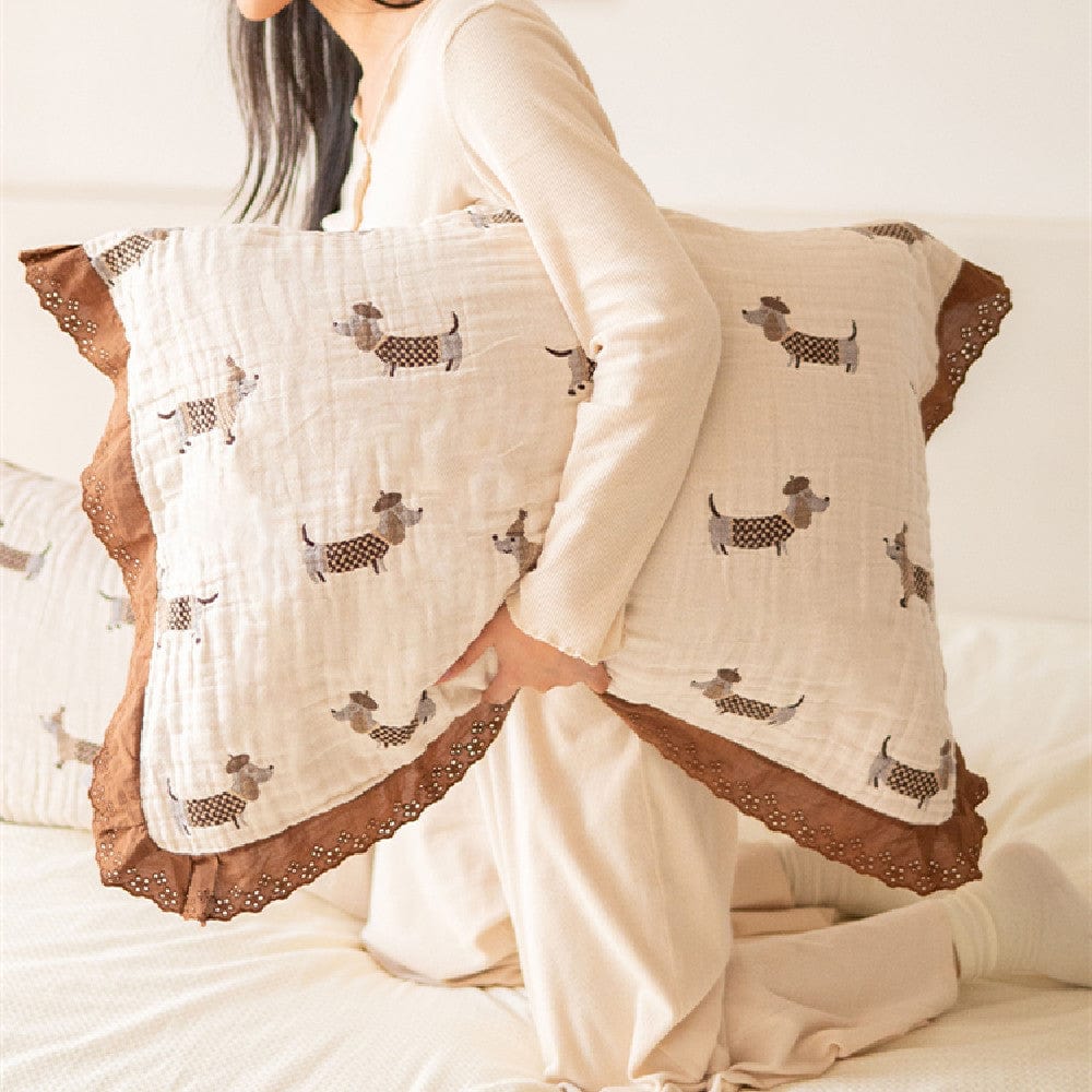 Cotton Dachshund Pillowcase e-joyer