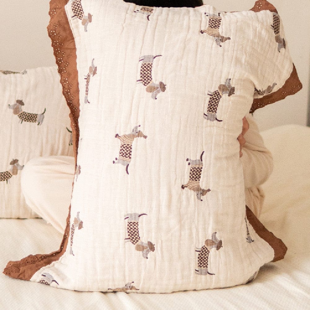 Cotton Dachshund Pillowcase e-joyer