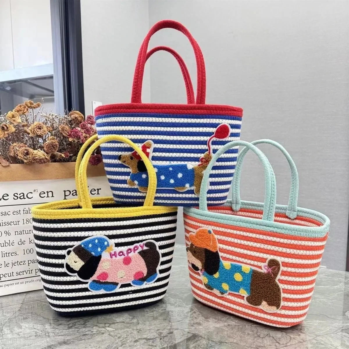 Dachshund basket Bag The Doxie World