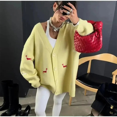 Dachshund Cardigan Yellow / S The Doxie World