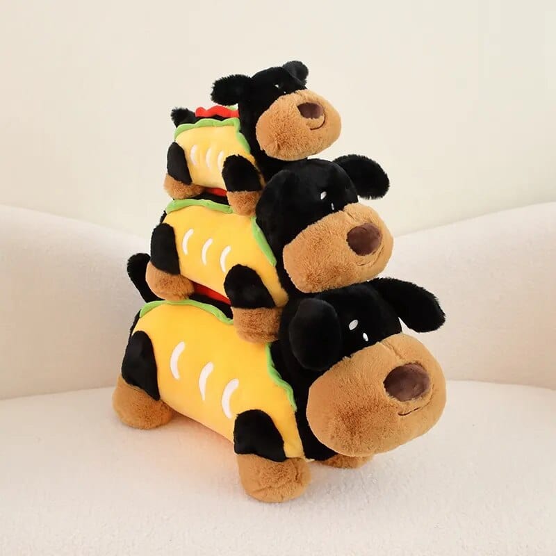 hot dog plush dog toy