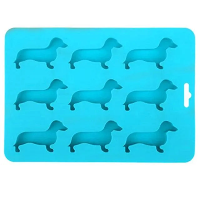 Dachshund Silicone Mold ( 2-pc Set) Blue The Doxie World