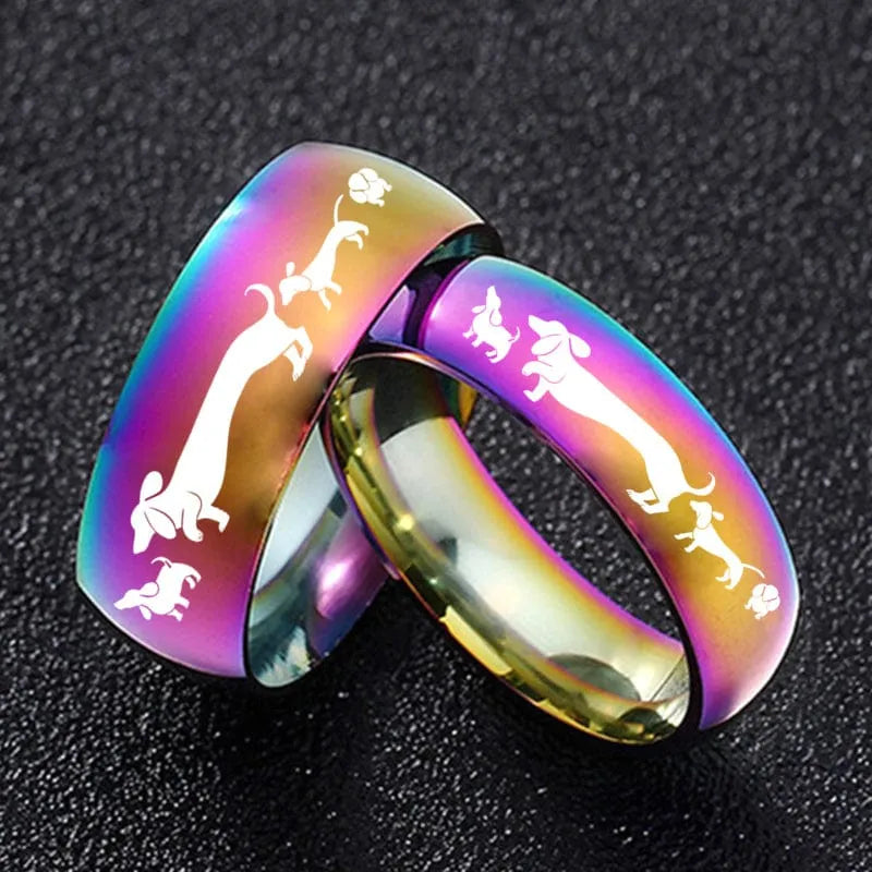 Dachshunds Stainless Steel Ring The Doxie World