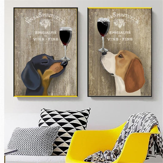 Do you love Wine Canvas Poster The Doxie World