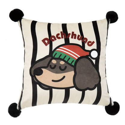 Happy Dachshund Pillow Blanket Comfortable pillow / 45x45cm/18"x18" pillow cover The Doxie World