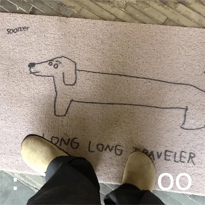 Dachshund Original Illustration Primer Mat Anti-slip Dust Removal The Doxie World