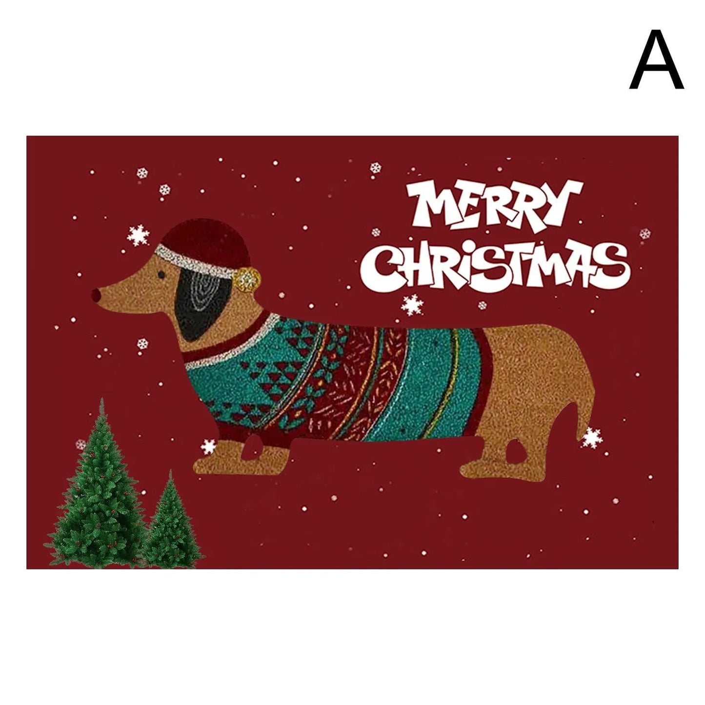 Merry Christmas Dachshund Mat A The Doxie World
