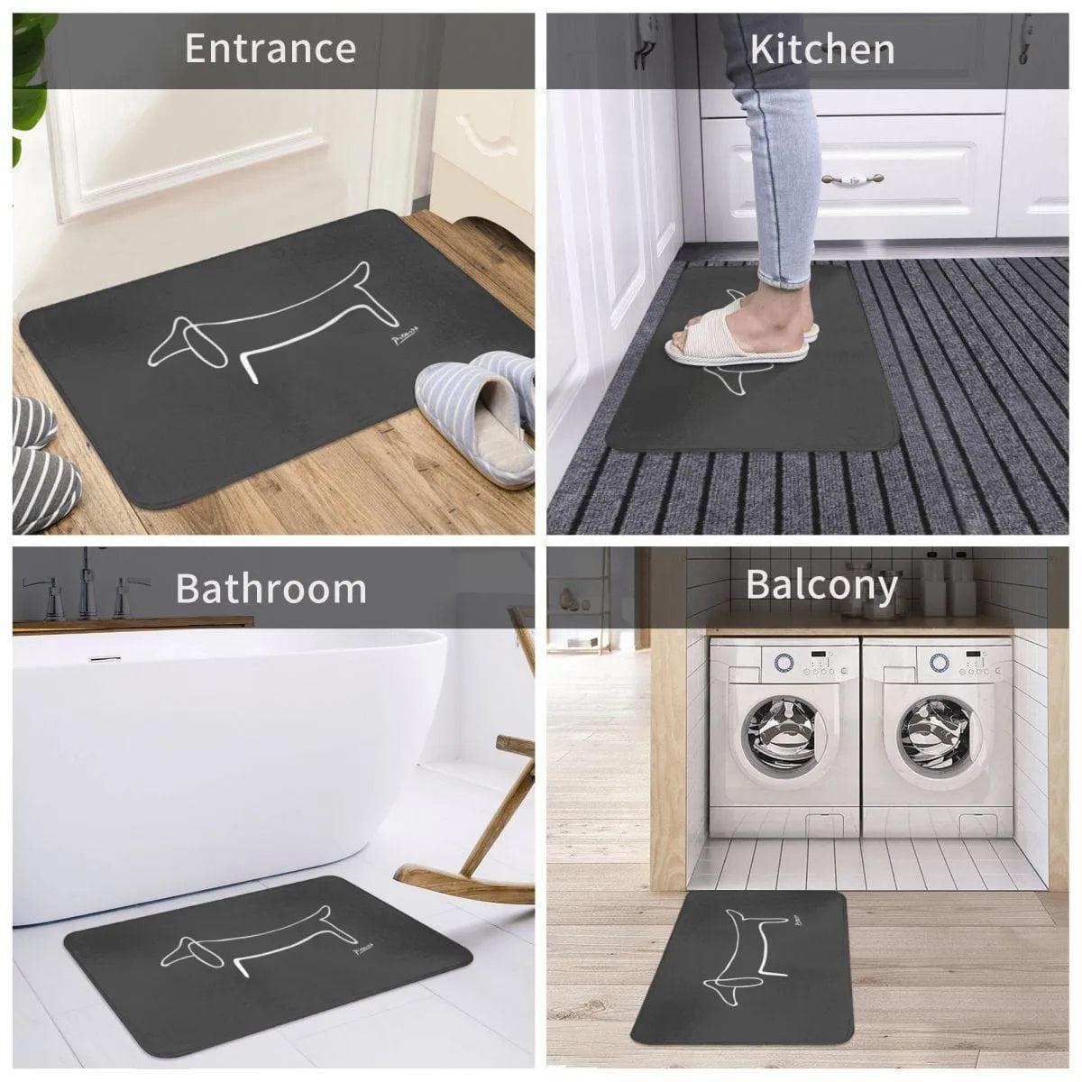 Minimalistic Dachshund Rug The Doxie World