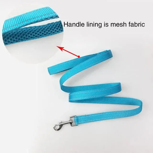 No-Pull Reflective Dog Harness Blue Leash / L The Doxie World