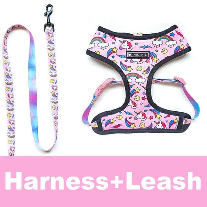 Palms Dachshund Harness and Leash Set Pink harness+leash / S The Doxie World