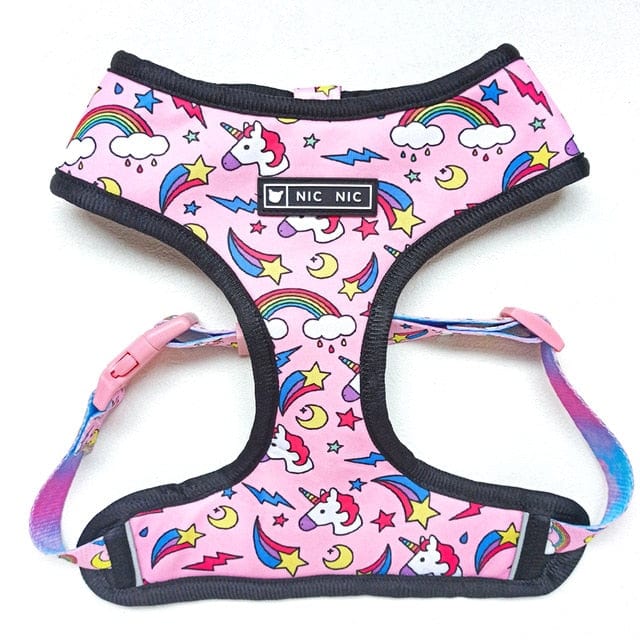 Palms Dachshund Harness and Leash Set Pink harness / S The Doxie World