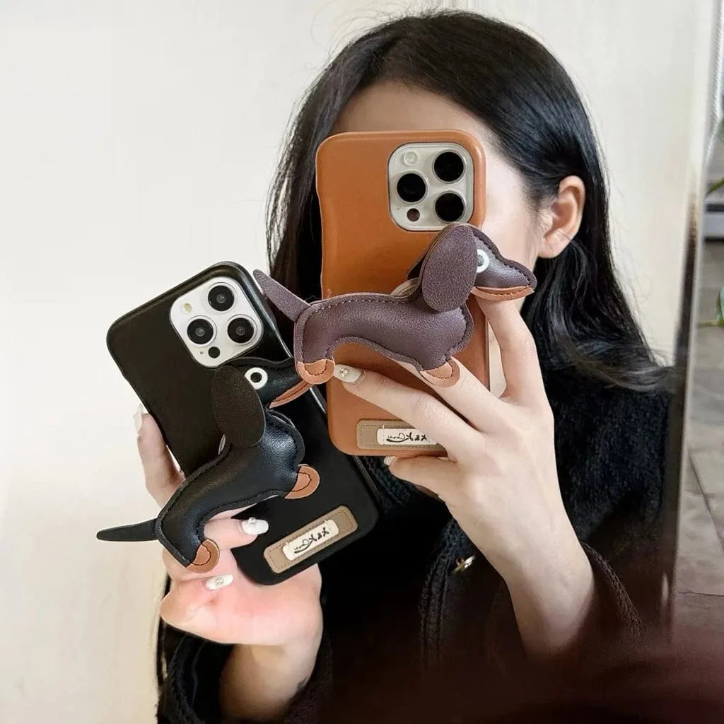 Phone Case With Dachshund Grip Phone Case With Dachshund Grip