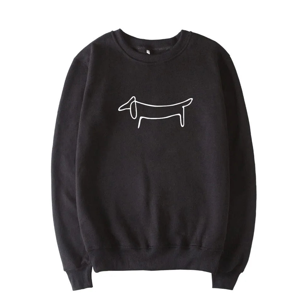 Picasso Dachshund Sweatshirt Black / S The Doxie World