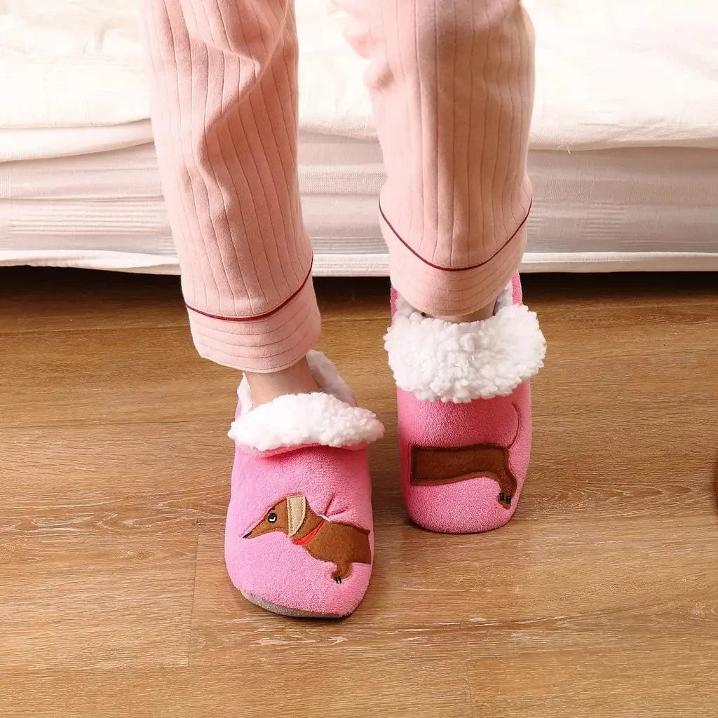 Pink Dachshund Slippers The Doxie World