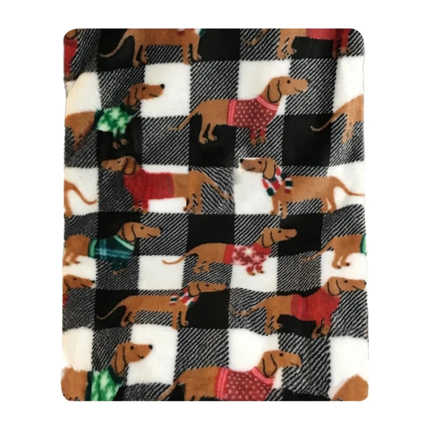 Plaid Dachshund Throw Blanket The Doxie World