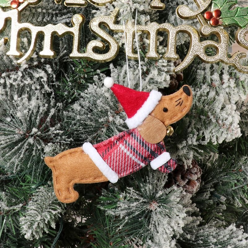 Tartan Dachshund Ornaments Brown The Doxie World