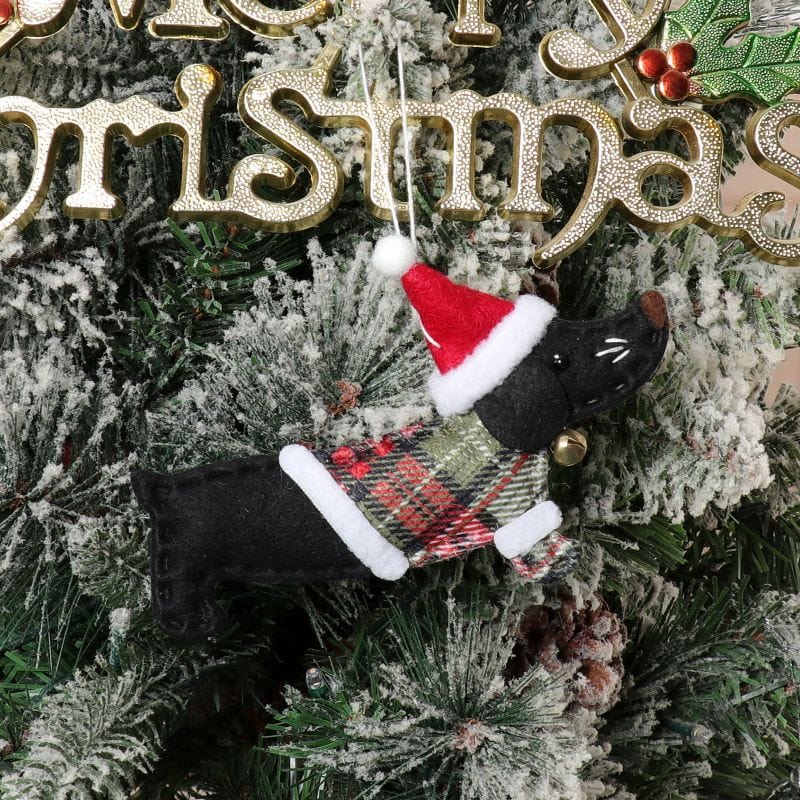 Tartan Dachshund Ornaments Black The Doxie World