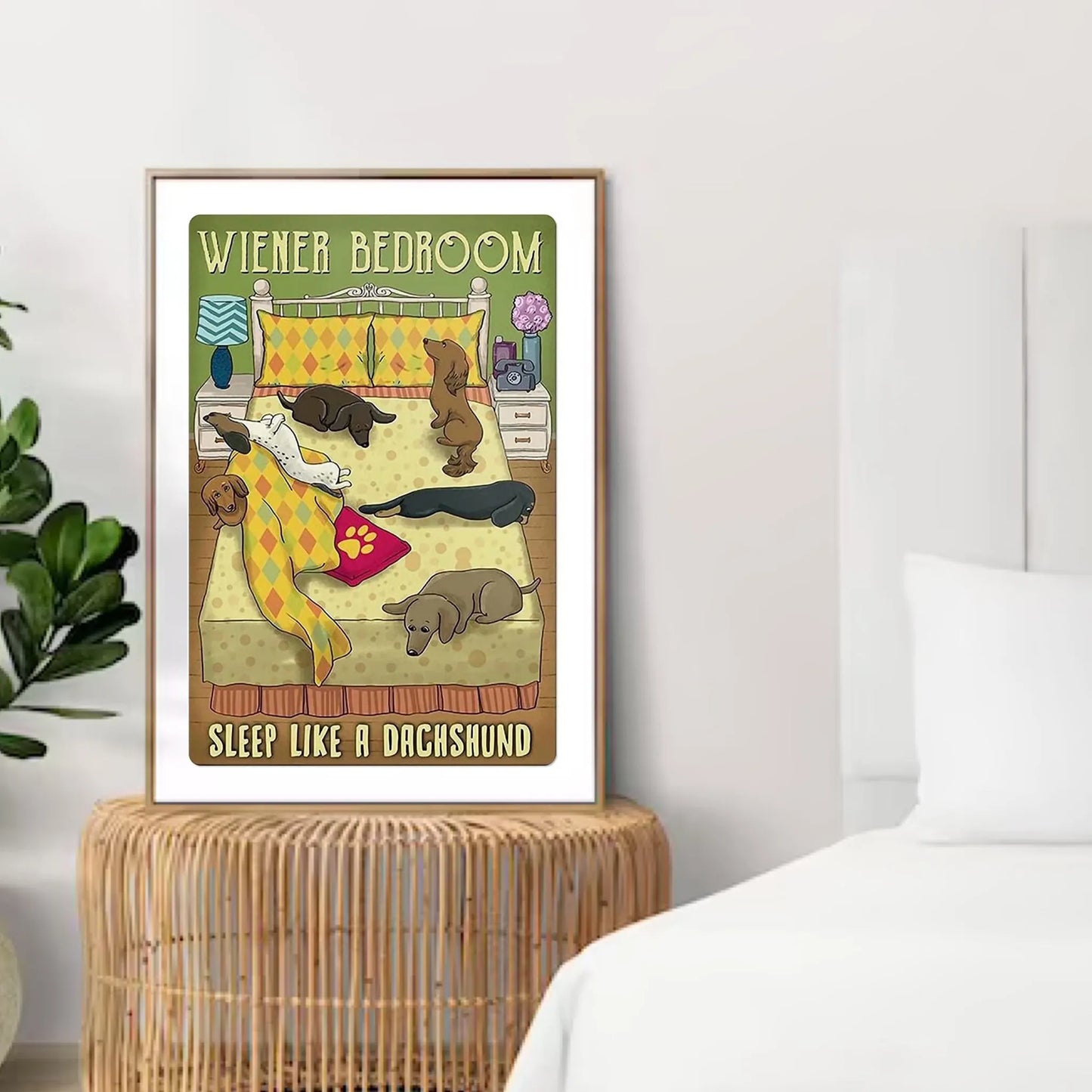 Wiener Bedroom Metal Wall Sign The Doxie World