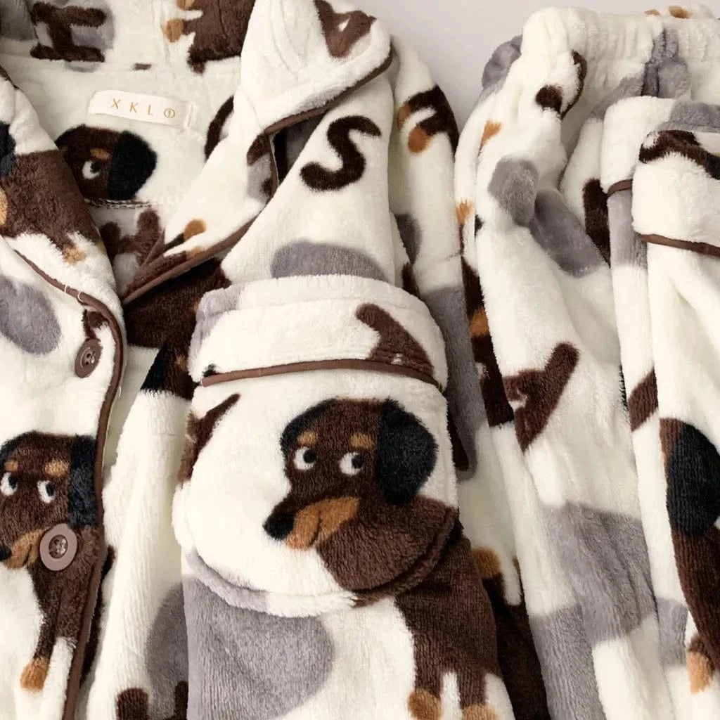 Wiener Dog Fleece Pajama Set The Doxie World