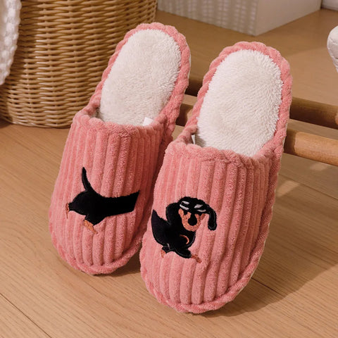 Corduroy Dachshund Slippers