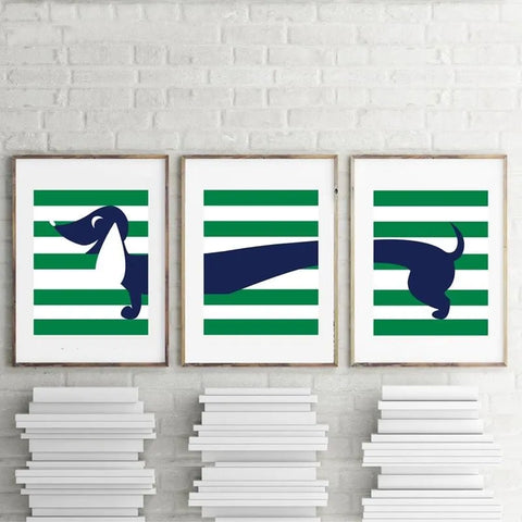 3 Piece Dachshund Canvas Art The Doxie World