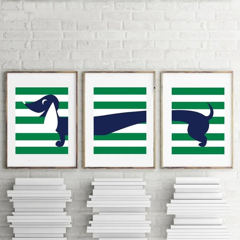 3 Piece Dachshund Canvas Art The Doxie World