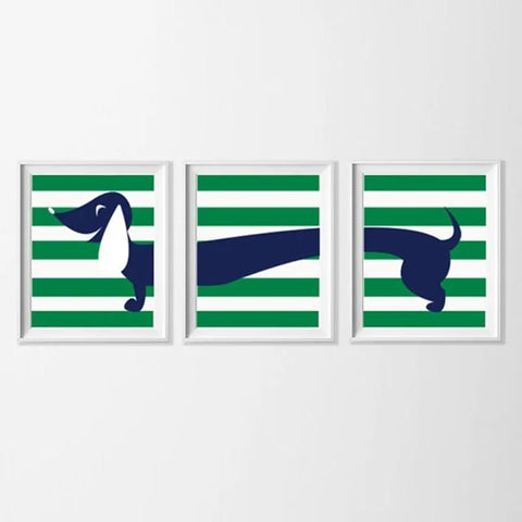 3 Piece Dachshund Canvas Art The Doxie World