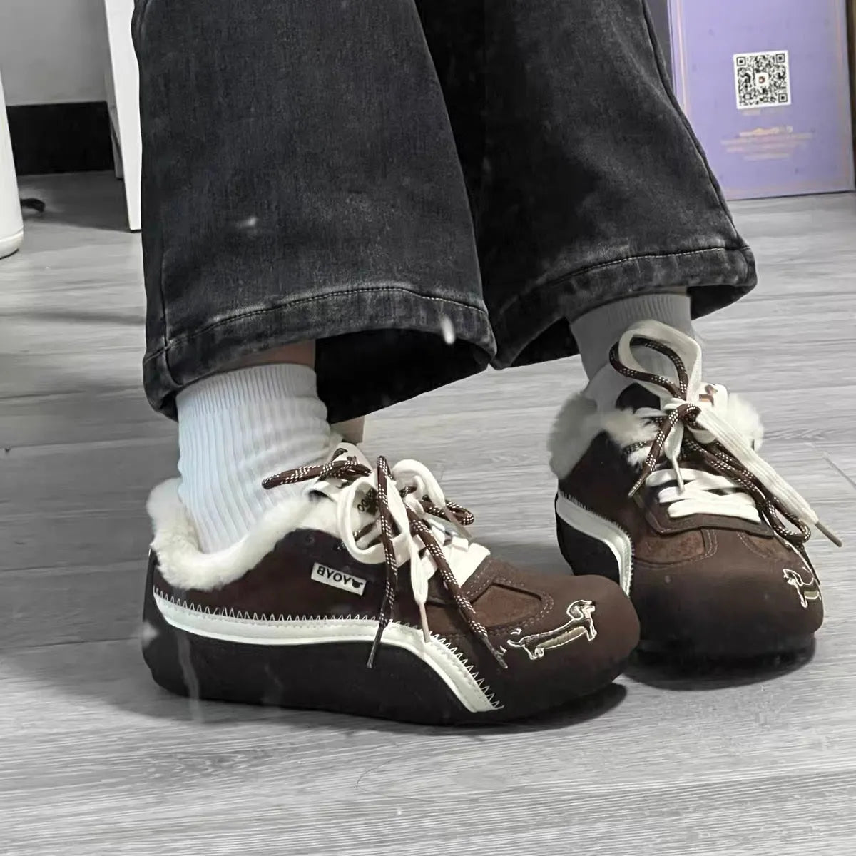 Dachshund Plush Sneakers