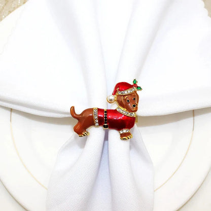 6-pc Set Dachshund Napkin Rings The Doxie World