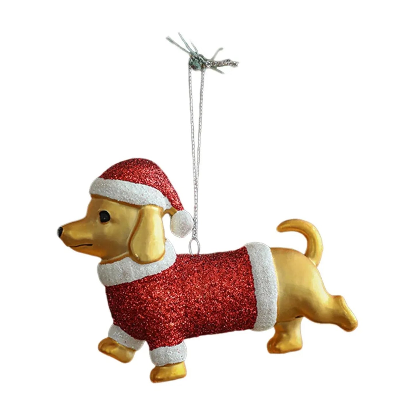 Gold Dachshund Tree Ornament