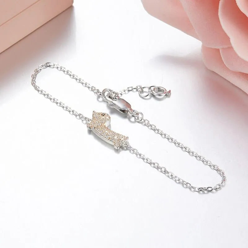 925 Sterling Silver Dachshund Bracelet The Doxie World
