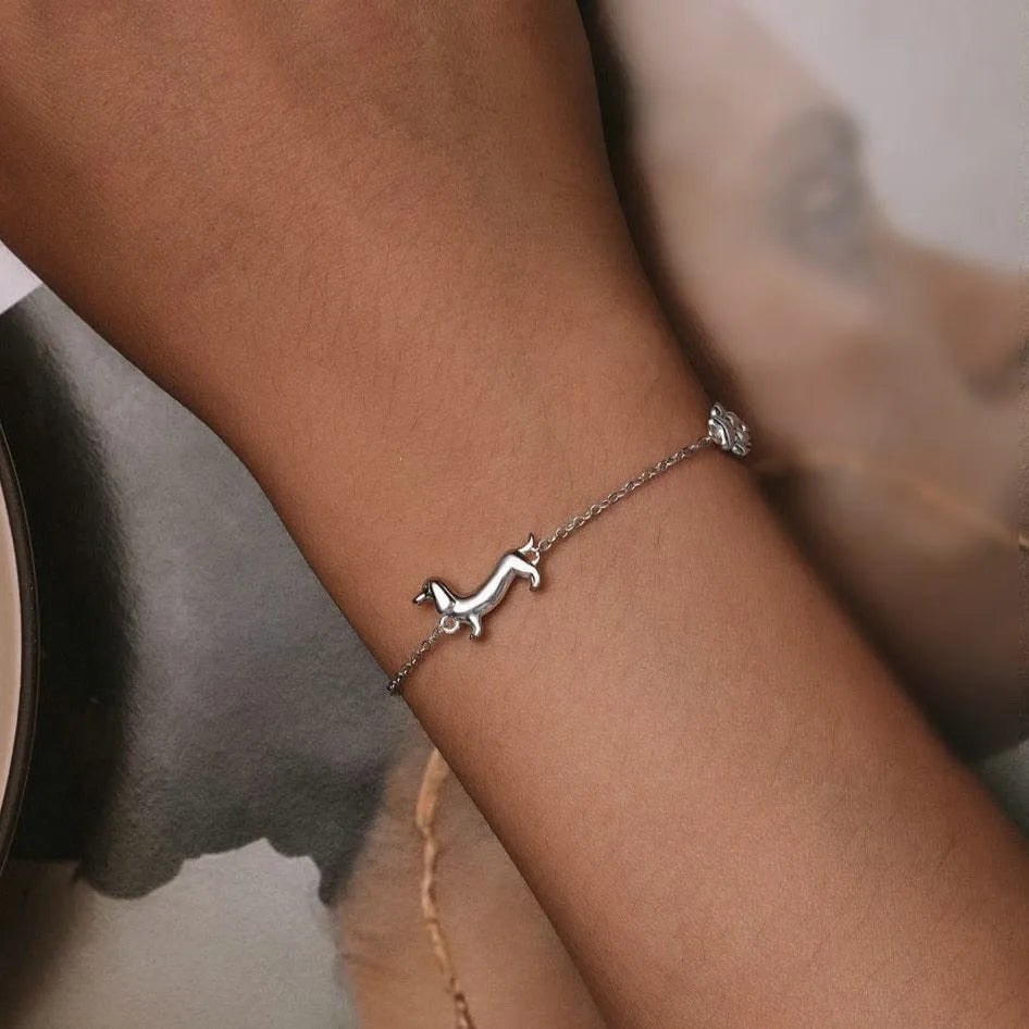 925 Sterling Silver Dachshund Charm Bracelet The Doxie World