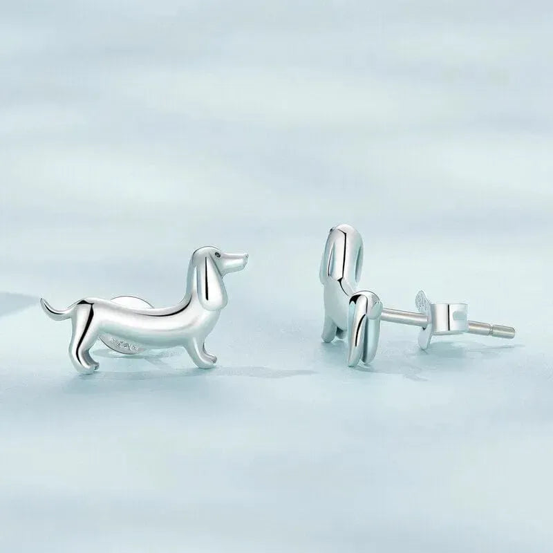 925 Sterling Silver Dachshund Earrings And Ring Set The Doxie World