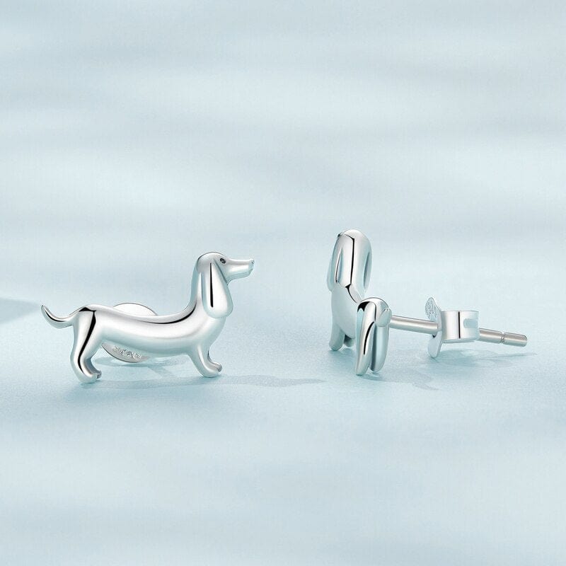 925 Sterling Silver Dachshund Earrings And Ring Set The Doxie World