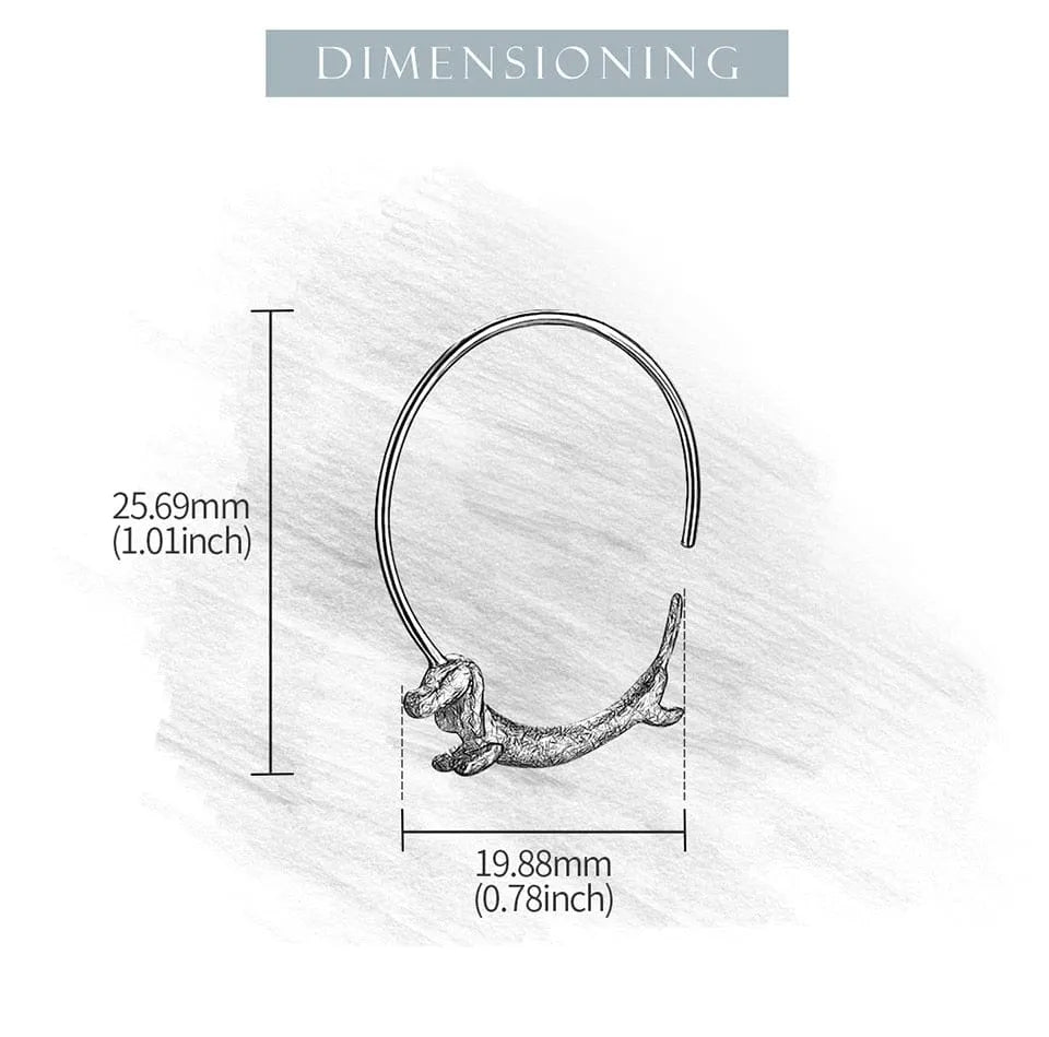 925 Sterling Silver Dachshund Earrings The Doxie World