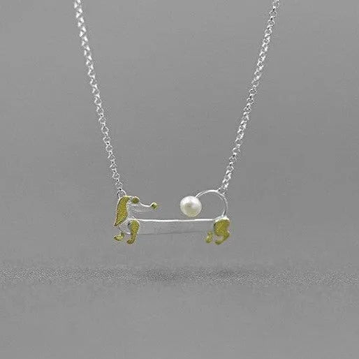 925 Sterling Silver Dachshund Necklace The Doxie World