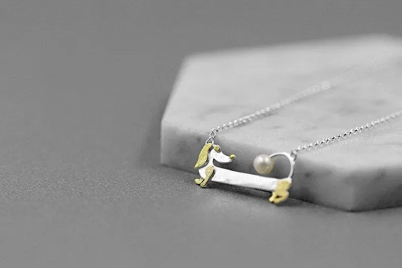 925 Sterling Silver Dachshund Necklace The Doxie World
