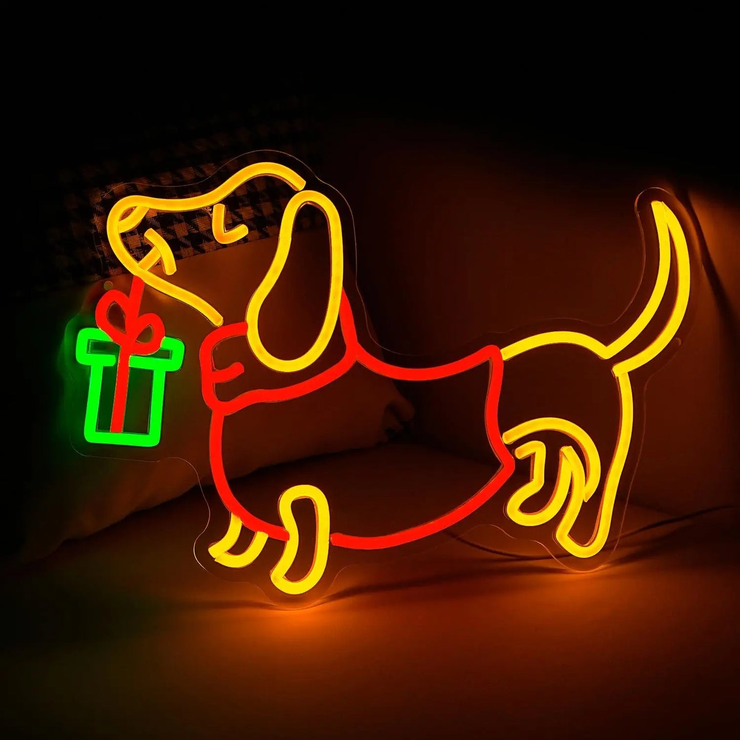 Christmas Gift Dachshund Neon Sign