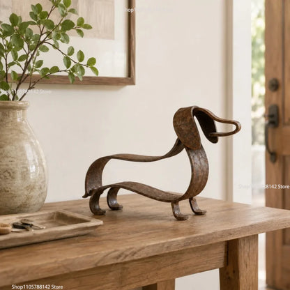 Rustic Dachshund Sculpture