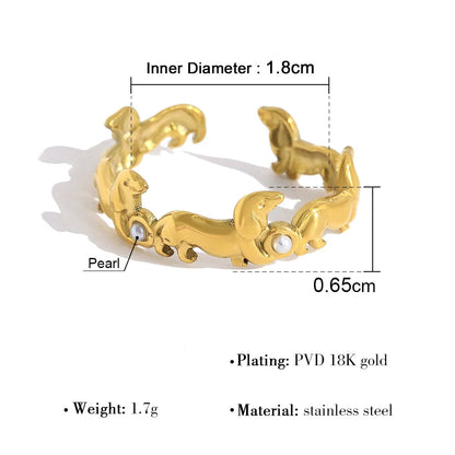 Stainless Steel Dachshund Jewelry Set