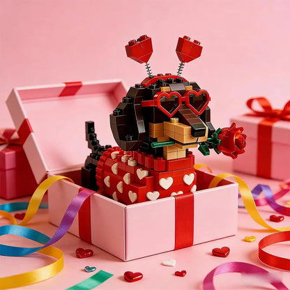 Romantic Dachshund Building Blocks