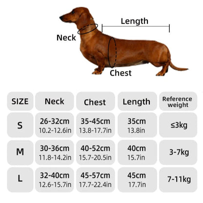 Quilted Wiener Dog Coat