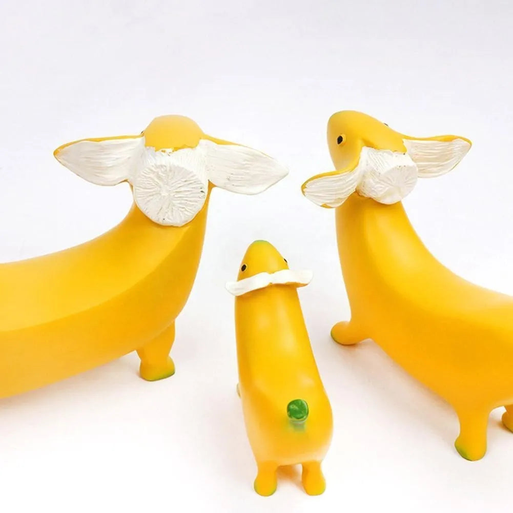 Banana Dachshund Figurines The Doxie World