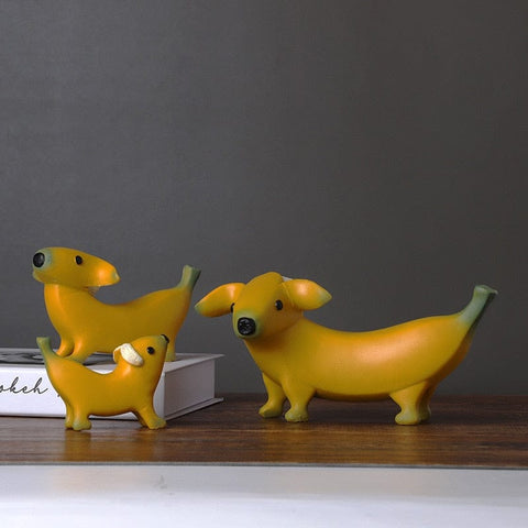 Banana Dachshund Figurines The Doxie World